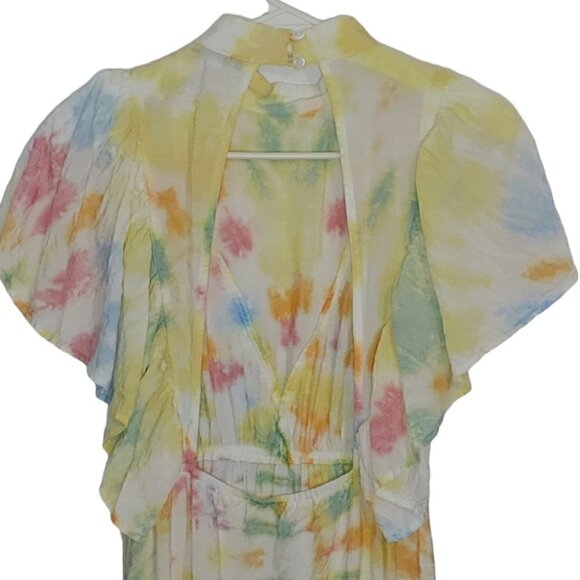 NWT YFB Cruz tie dye backless ruffle maxi dress - Picture 6 of 16